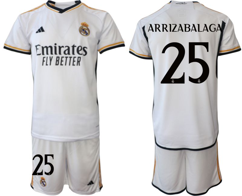 Men 2023-2024 Club Real Madrid home white #25 Soccer Jersey